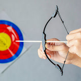 Mini Recurve Bow Pocket Bow Creativity Ornaments Athletics Archery  Powerfull Stainless Steel Bow Outdoor Sports Arrow Shooting