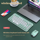 Portable USB 2.4G Wireless Keyboard And Mouse For Macbook PC Game Computer Laptop Retro Mini Gaming Keyboard Mice Kit Gamer