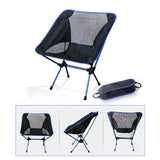 Outdoor Camping Chairs Ultralight Folding Moon Chair Hiking Travel BBQ Chair High Load 150kg Beach Oxford Cloth Fishing Chair