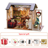 Diy Miniature Dollhouse Kit Doll House Furniture Handmade Model Room Box Toys For Children Christmas Gift Wooden House For Adult