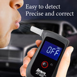 AA168N Alcohol Tester Handheld Digital Alcohol Breath Tester Breathalyzer Analyzer LCD Display Mini Blowing Tester