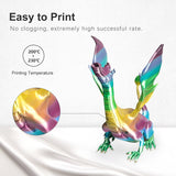 KAIGE PLA SILK 1.75MM 1KG Filament Sublimation Products Rainbow02 2.2lbs Textur -/+0.02MM PLA Refills Biodegradable Material