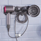 Wall Mounted Stand Hair Dryer Holder Universal for Dyson Bracket Hange Organizer Storage Shelf Aluminum Bathroom Accessories