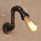 Retro Industrial Wall Lamp Vintage iron rust Water pipe Lamps E27 Loft Light Plated Indoor Lighting Home bedroom restaurant Deco