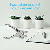 Handheld DIY One-Hole Punch Single Hole Puncher All Metal Paper Cutter for Binder Notebook Craft Paper Greeting Cards Scrapbook