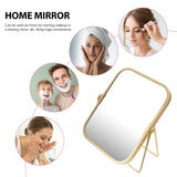 Vanity Makeup Mirror with Metal Stand 360 Degree Swivel Desktop Tabletop Mirror