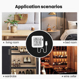 Tuya WiFi Intelligent USB Power Supplys Temperature Humidity Sensors Time Date Week Intelligent Home Office Bedroom Kitchen