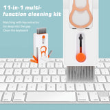 11-in-1 Computer Keyboard Cleaner Brush Kit Earphone Cleaning Pen For Headset iPad Phone Cleaning Tools Cleaner Keycap Puller