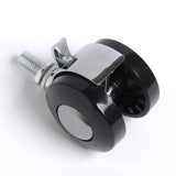 5Pcs Flat Bottom Plate with Brake Wheels and Casters Are Used to Move Coffee Tables,Office Chairs,Cabinets, Drying Racks black