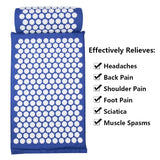 Non-Slip Acupressure Cushion Massage Mat Body Pain Spike Fitness Pilates Exercise Pillow Yoga Mat Gift Bag Applicator Relaxation