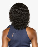 New real hair wig female short curly African black small curly real hair wig headgear