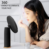 LED Daylight Makeup Mirror 3 Color Dimmable Lighting Modes High-Definition Cosmetic Mirror Touch Screen Switch Cosmetic Mirror
