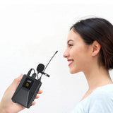 UHF Microphone Professional Wireless Lavalier Microphone System Receiver+Transmitter For Camcorder Recorder Microphone Pk Comica