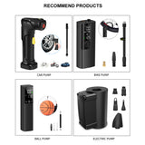 Car Air Pump 150PSI Rechargeable Air Compressor Touchscreen Electric Tire Inflator with LED Light Pressure Detection Auto-Off