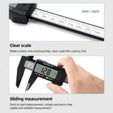0-6Inch150mm Electronic Digital Vernier Caliper Carbon Fiber Reinforced Plastic High Precision Slide Caliper LCD Measuring Tool