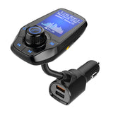 1.8 Inch LCD Screen QC3.0 Dual USB Bluetooth Car Charger Quick Handsfree Kit MP3 Music Player FM Transmitter with AUX Out TF