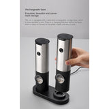 Rechargeable Electric Salt And Pepper Grinder Set,Automatic Salt And Pepper Grinder Set, 2 Adjustable Coarseness Mills