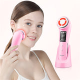 5 IN 1 EMS Face Lifting Cool Facial Massager Sonic Ion LED Photon Anti Aging Skin Rejuvenation Lifting Tighten Face Skin Care