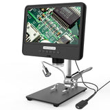 AD208S 8.5 Inch LCD Screen 5X-1200X Digital Microscope 1280 * 800 Adjustable 1080P Scope Soldering Tool with Two Fill Lights