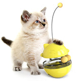 Interactive Cat Tumbler Toy Treat Food Dispenser Toys with Rolling Balls Funny Cat Slow Feeder IQ Training Ball for Kitty Kitten