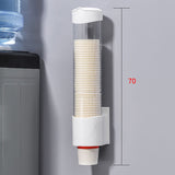 1pc Disposable Paper Cups Dispenser Plastic Wall Mounted Automatic Cup Storage Rack
