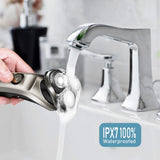 Professional rotary electric shaver wet dry beard electric razor for men rechargeable facial shaving machine with smart cleaner