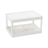 Multifunctional Shelves Double-layer Storage Shelf Desktop Storage Rack Plastic Desk Shelves Cosmetic Sundries Organizer Storage