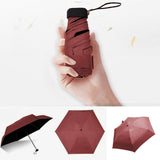 OCARDIAN Pocket Mini Umbrella Rain Women Windproof Durable 5 Folding Sun Umbrellas Portable Sunscreen Female Parasol Umbrella