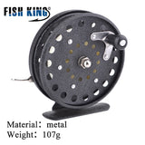 FISH KING Winter Ice Fly Fishing Rod 50/75 CM 2 Sections Fishing Rods With Fishing Wheel Reel  I Gear Tackle
