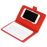 Portable PU Leather Keyboard Cover Case Phone Wireless Bluetooth Keyboard for Phone Android Pad Laptop клавиатура для телефна