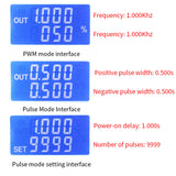 Dual Mode LCD PWM Signal Generator 1-Channel 1Hz-150KHz PWM Pulse Frequency Duty Cycle Adjustable Square Wave Generator
