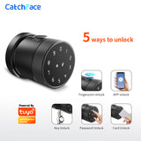 Fingerprint Door Lock Tuya Bluetooth Wifi Digital Keyboard Smart Card Combination knob Lock For Home / Office / Hotel DIY Lock