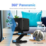 G36 Mini Camera 1080P Cloud Storage APP Infrared Night Vision H.264 WiFi 360° Panoramic Motion Detection IP Camera Black