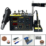 SAIKE 852D++ Electric Soldering Station Hot Air Gun 2In1 Welding Kit Standard Rework Soldering Station With Supply Air Gun Rack