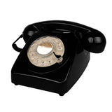 Rotary Dial Telephone Retro Old Fashioned Landline Phones Classic Corded Phone with Metal Bell and Redial Function Home Decor