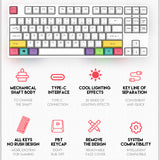 Lieve Gaming Mechanical Keyboard 87 Keys Game Blue Red Brown Switch Color Backlit Wired Keyboard For Pro Gamer Laptop PC