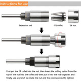Shank Router Bit Collet,1/4 Shank Router Collet Chuck Converter Adapter Chuck Driver For Lathe CNC Router Cutter Milling
