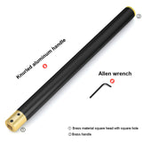 12mm Hole Aluminum Alloy Turning tool extension bar Hollowing Wood Turning Tools Lathe Knurling Knife Handle w/ Wrench