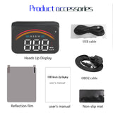 M11 hud  head up display OBD2 GPS Dual System Windshield Speed Projector Security Alarm Water temp Overspeed RPM Voltage