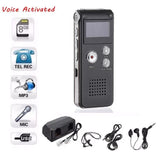 1 Set Portable LCD Screen 8GB Digital Voice Recorder Audio Recorder MP3 Player Telephone Dictaphone B7N5
