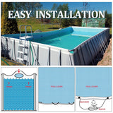 Swimming Pool Cover Winch Cable Kit 100Ft&amp;130 Ft Pool Cover Cable Pool Cover Winch for Above Ground Swimming Pool Covers