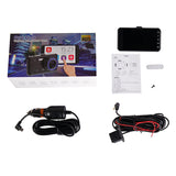 4 Inch IPS Touch Screen Dash Cam 1080P Car DVR Dual Lens Car Camera Dashcam Wide Angle Video Recorder Rear Camera Night Vision