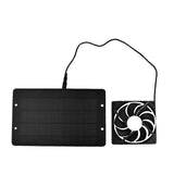 10W ABS Outdoor Solar Powered Panel Exhaust Fan Air Ventilation Vent Chicken Dog House 3000r/min Black