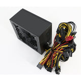 EU Plug 2000W Mining Power Supply Support 8 GPUS GPU Mining Rig, For ETH Bitcoin Ethereum Miner With Power Cable