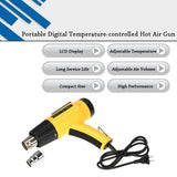 High Quality Electric hot air gun Digital Temperature-controlled heat gun Adjustable Tools Set with Nozzle 1500W AC110V LODESTAR