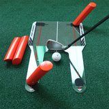 1 Pcs Golf Alignment Trainer Aid Swing Training Speed Trap Practice Base Tool Eye Line Putting Mirror Golf Accessories with Bag