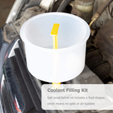 1 Set Radiator Coolant Filling Funnel Kit Spill Free Coolant Filling Tool