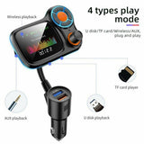Car Mp3 Player Wireless Bluetooth-compatible Lossless Sound Quality Qc3.0 Fast Charging With Atmosphere Light Fm Transmitter