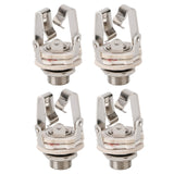 4X Jack 6.5 Two-Channel Audio Cable Connector Plug Socket with A Switch Stereo 6.5 Female for Guitar