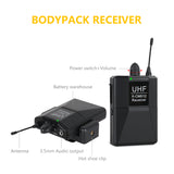 UHF Microphone Professional Wireless Lavalier Microphone System Receiver+Transmitter For Camcorder Recorder Microphone Pk Comica